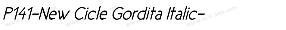 P141-New Cicle Gordita Italic字体转换